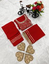 Oc 162 Heavy Faux Georgette Top With Bottom Dupatta Supppliers In India